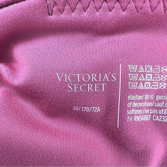 Size 10 Victorias Secret Athletic Leggings Mauve Pink Activewear Stretch - Picture 9 of 9